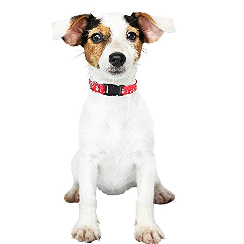 YUEHAN Collar De Perro Collar De Perro De Navidad Ajustable Navidad Nylon Duradero Impreso Collar De Niño Niña Perro Chihuahua Collar De Nailon Regalo De Cachorro