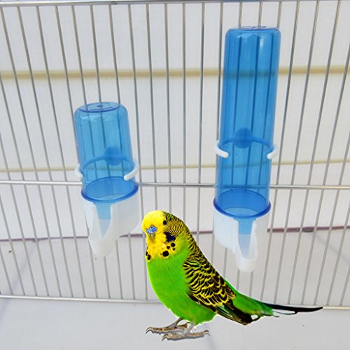 yunso alimentador automático de pájaro Alimentos Almacenamiento de agua plástico Papagayo jaula Pet Beber Contenedor