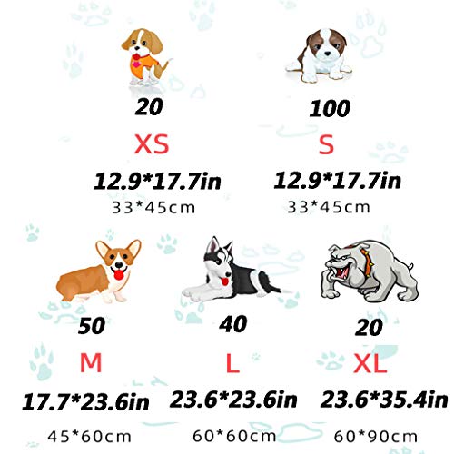 ZguZM Cachorros De Ratón PIS del Perro del Cojín, La Orina del Perro Casero Pañales Cojín del Pañal De Carbón De Bambú Pañales para Perros Fuentes del Pañal,XL