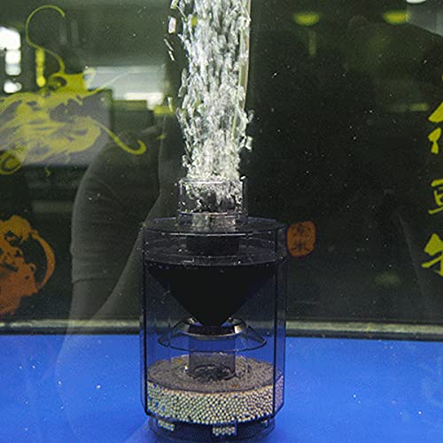 ZS ZHISHANG Taburete de pescado colector de succión para tanque de peces automático filtro fecal aumentar oxígeno y limpieza acuario 16 x 9 cm