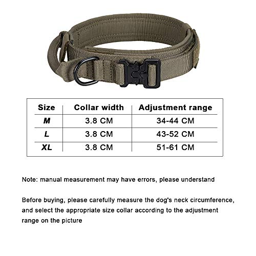 ZXCVASDF Collar de Perro Caminar Cadena del Perro Grande y Mediano tamaño Collar de Perros Corgi Animal alemán Cría de Mascotas Accesorios de Doble Grueso cómoda y Durable,XL